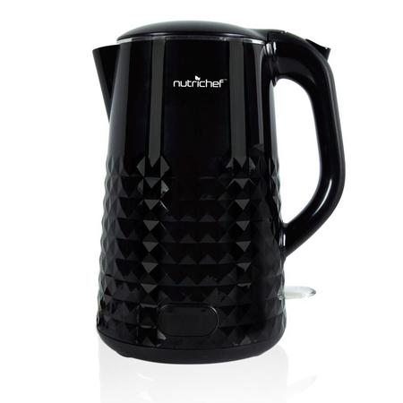 Nutrichef Electric Kitchen Kettle, Cordless Water Boiling Hot Pot (Black) PKWK10BK